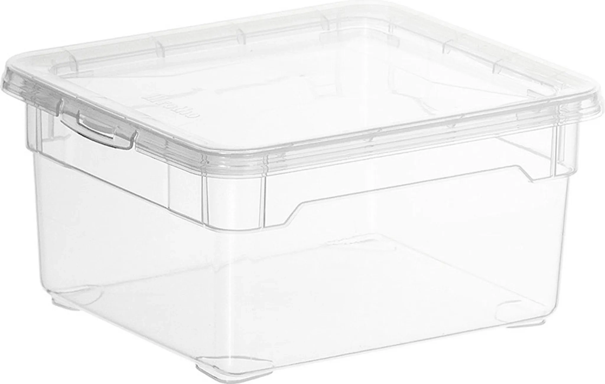Rotho Aufbewahrungsbox CLEAR – 2 Liter – Transparent mit Deckel
