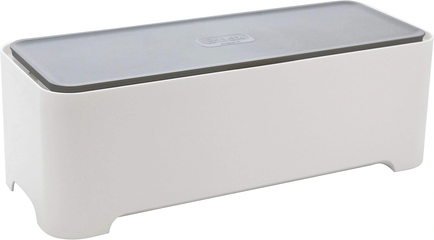 Curver Kabelaufbewahrungsbox E-Box M – Weiß/Grau – 36 × 14 × 12 cm