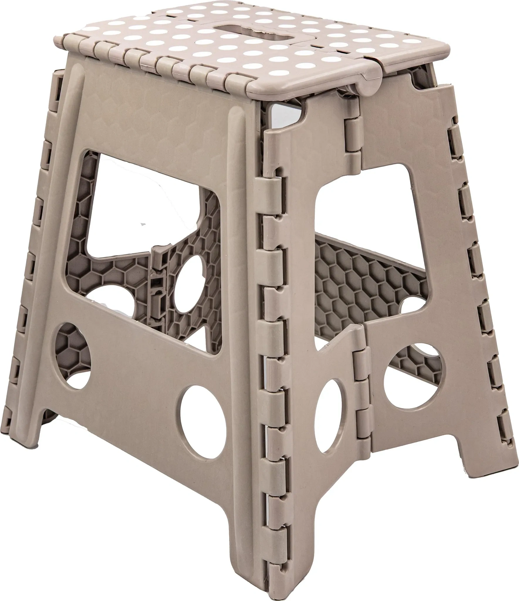 XL Klapphocker / Klapptritt – Caramel, 40 cm Höhe, bis 150 kg belastbar