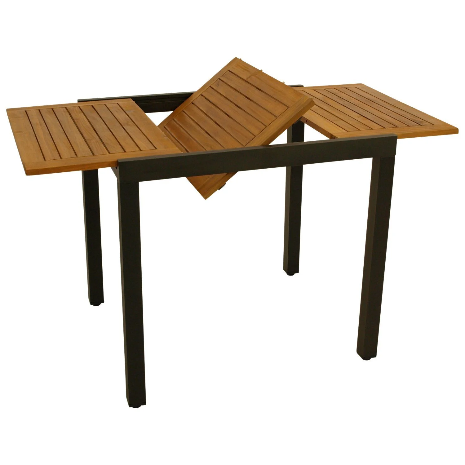 DEGAMO Gartentisch VICENZA – Ausziehbar 80/120 × 70 cm Aluminium & Akazie