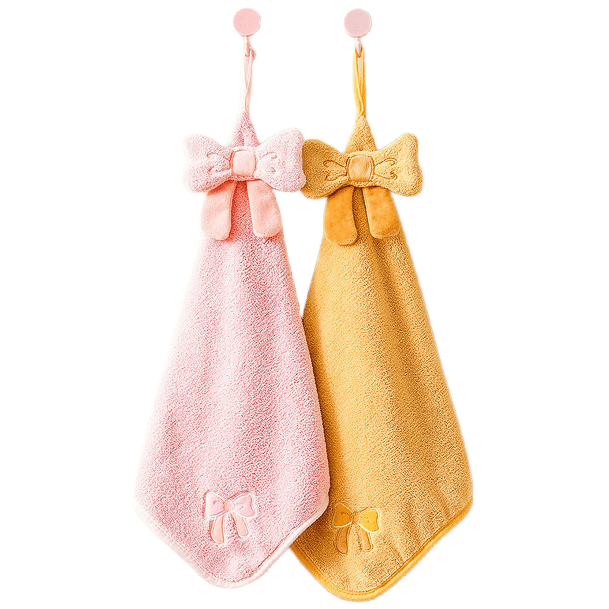 2 Stück Hängende Handtücher • Weich & Schnell Trocknend • Für Küche & Badezimmer